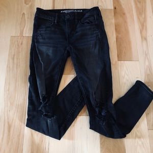 Ripped Black American Eagle Jeans